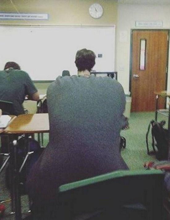  This student seems to have problems getting a-head in his studies