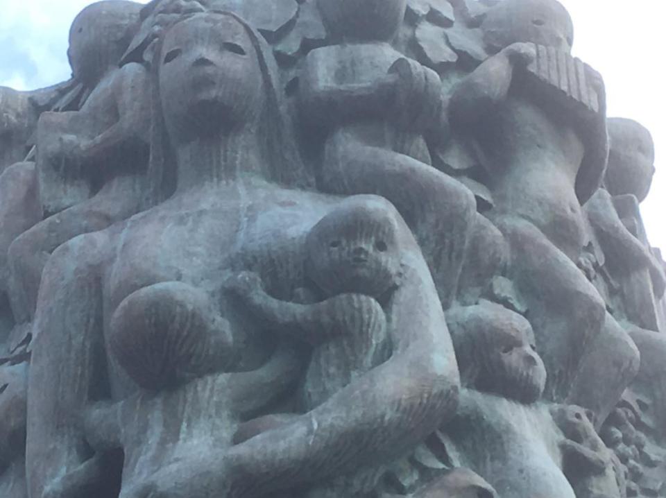  Adam shared this snap of a statue on a visit to Japan, claiming it resembles his tormentor