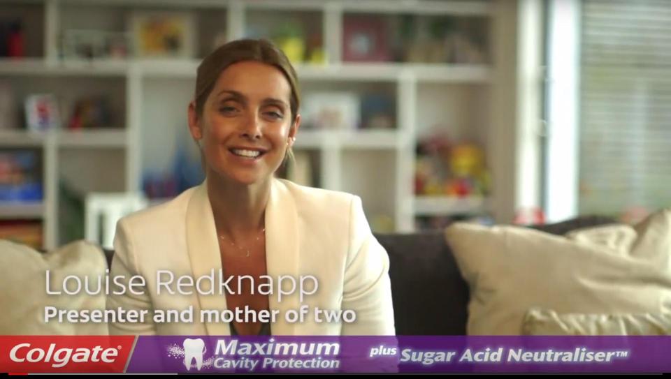  Louise Redknapp has fronted advertising campaigns for Colgate toothpaste