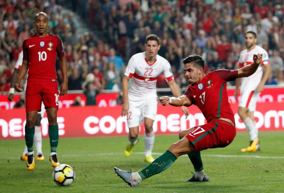  Andre Silva was int he right place to fire Portugal into a 2-0 lead