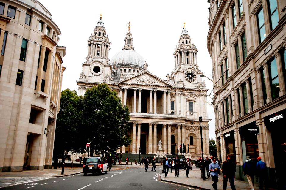  St Paul's Cathedral in Central London welcomes millions of visitors a year