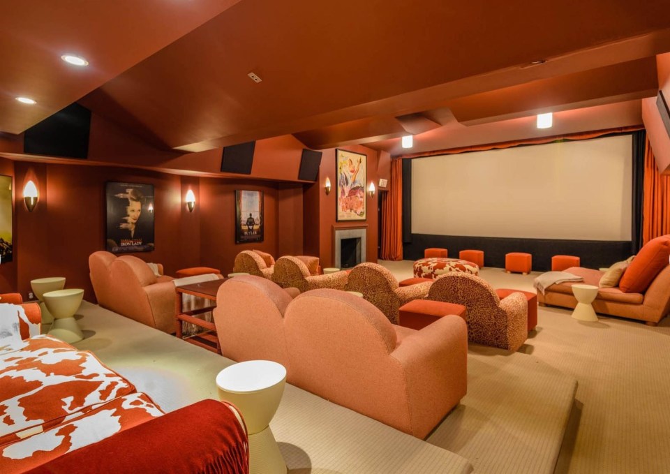 The cinema room inside the luxurious mansion