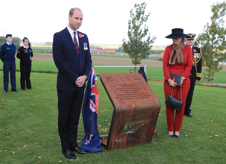  Prince William, Duke of Cambridge and Princess Astrid of Belgium unveil a commemorative plaque