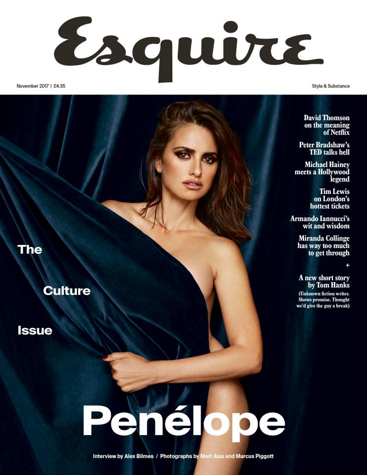  The full interview appears in the November 2017 issue of Esquire, on sale 17th October.