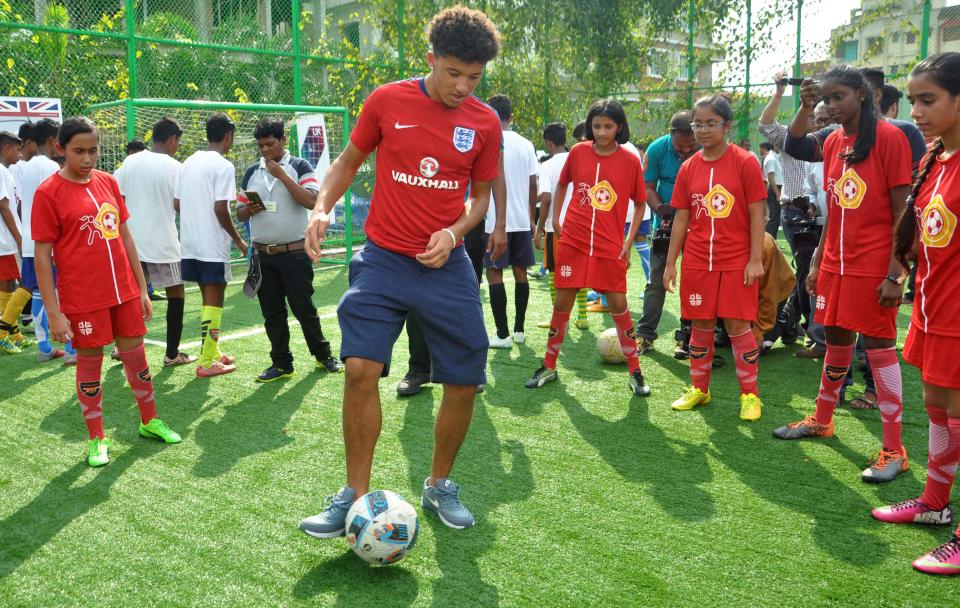  Sancho started all of England's fixtures in India for the England Under-17's