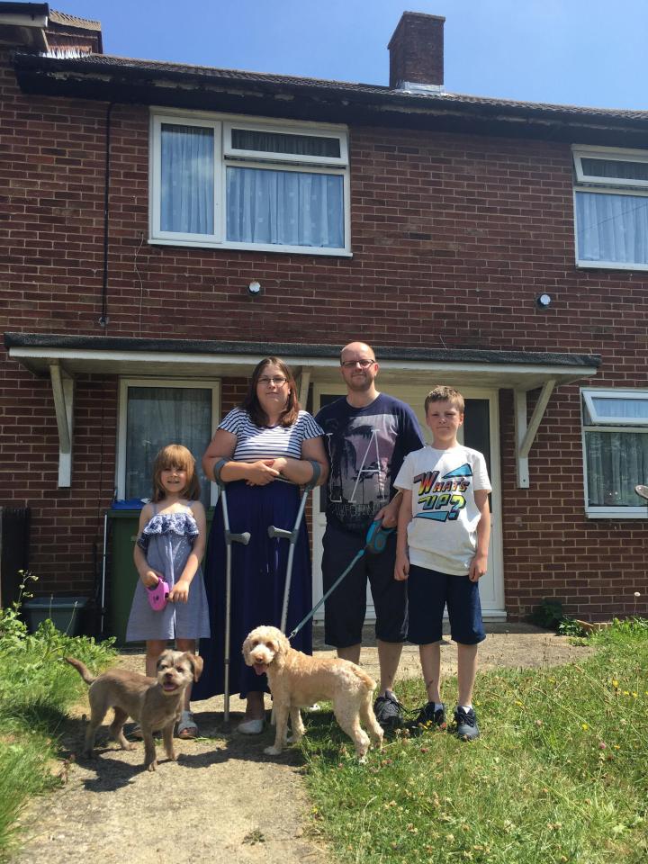  Andy and Kim with Olivia and Freddie outside their home in Southampton