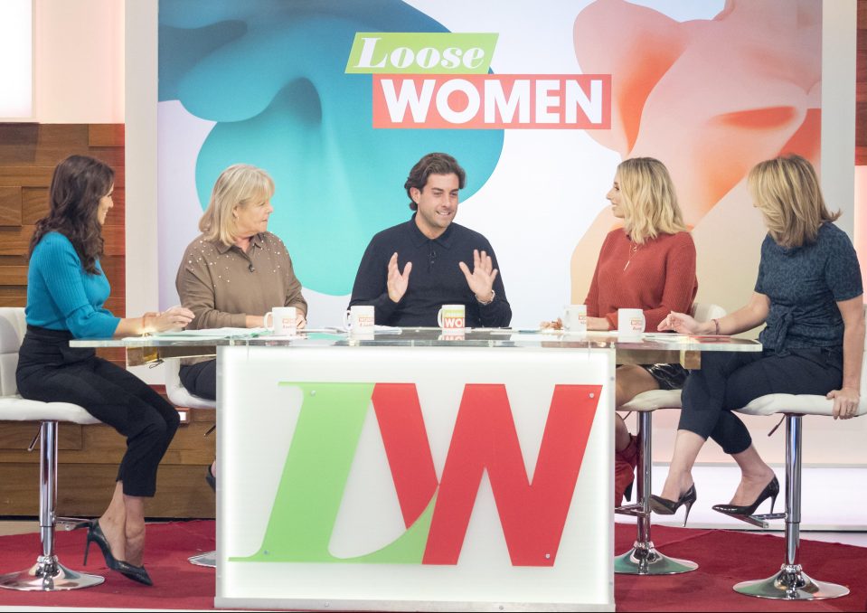  James joined the all-woman panel for a chat about getting his life back on track