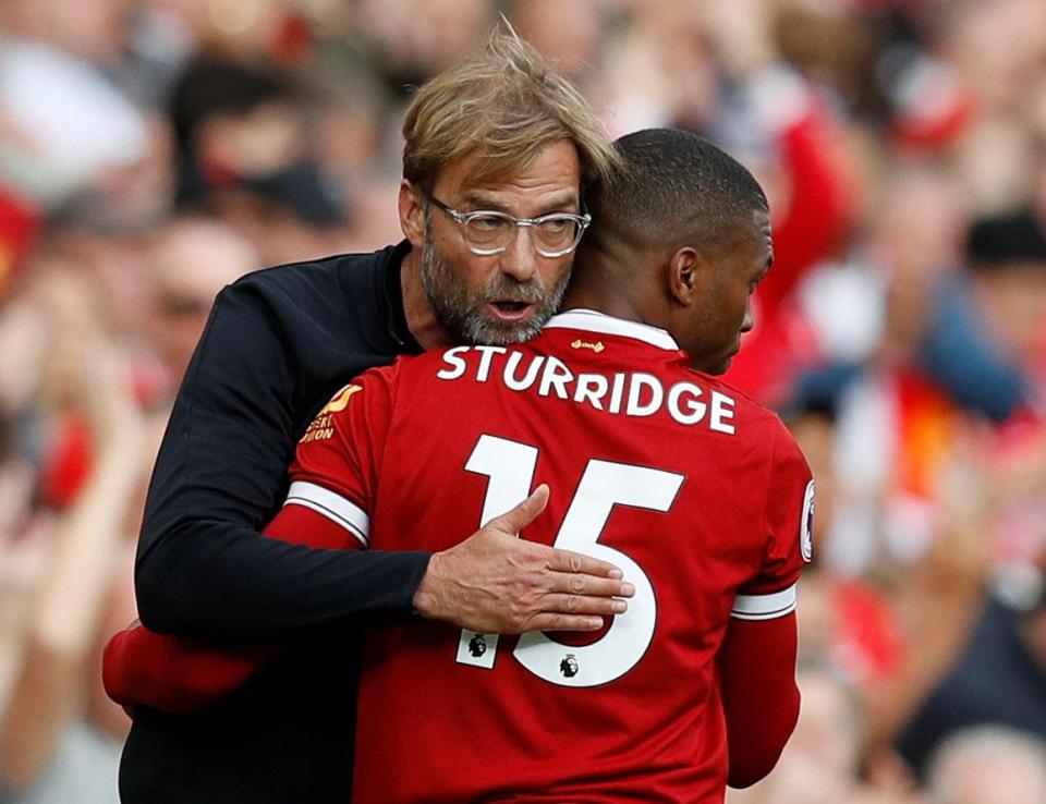  Klopp could turn to Daniel Sturridge to replace the injured Brazilian