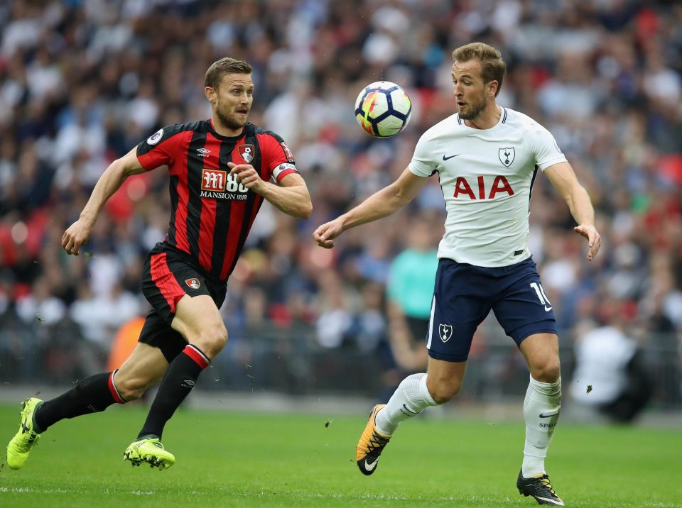  Harry Kane in action for Tottenham against Bournemouth over the weekend as his side won 1-0