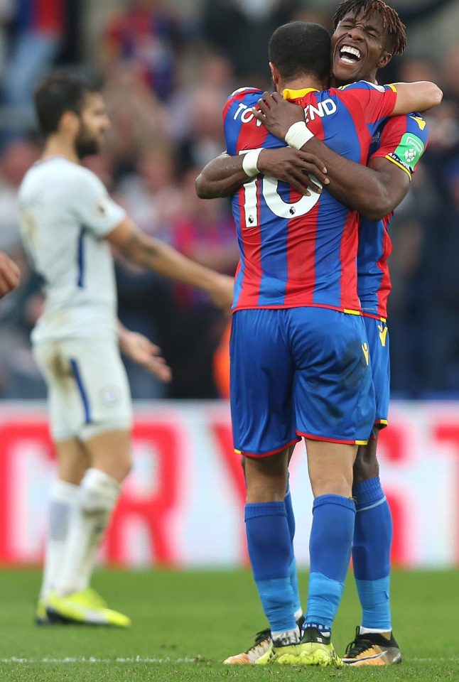  Wilfried Zaha was the Crystal Palace hero as they rocked London rivals Chelsea