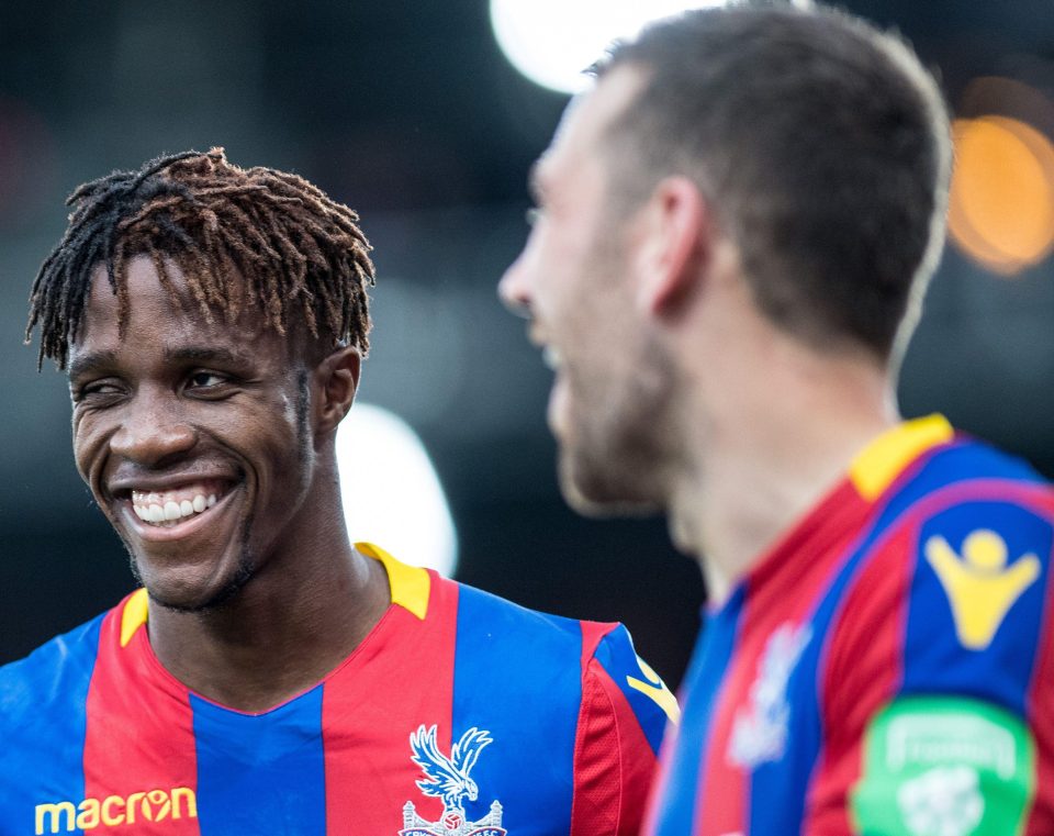  Wilfried Zaha at last has something to smile about with Palace this season