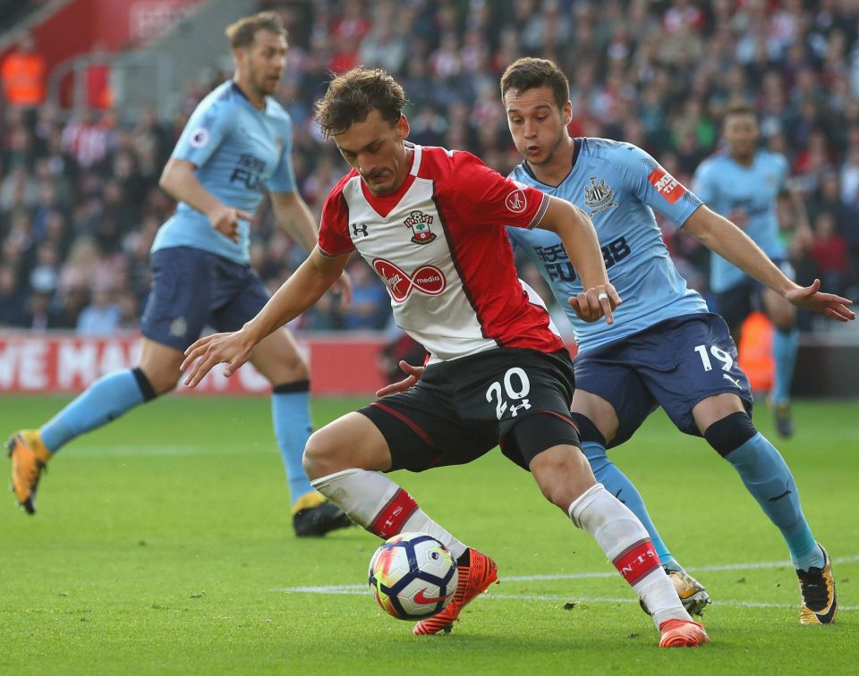  Manolo Gabbiadini fired two goals past Newcastle last weekend