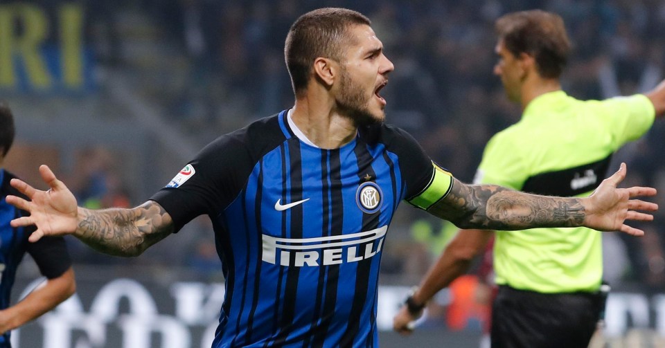 Mauro Icardi scored a hat-trick as Inter Milan beat AC 3-2