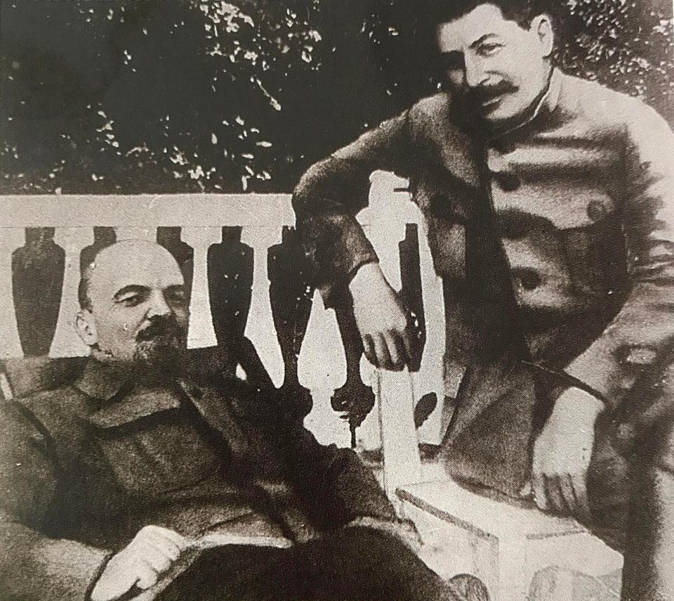  In this image of an ailing Vladimir Lenin, Joseph Stalin has been added