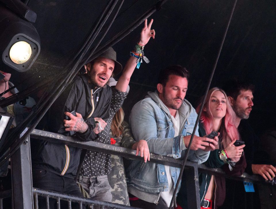  Lady Mary became friends with David Beckham at Glastonbury