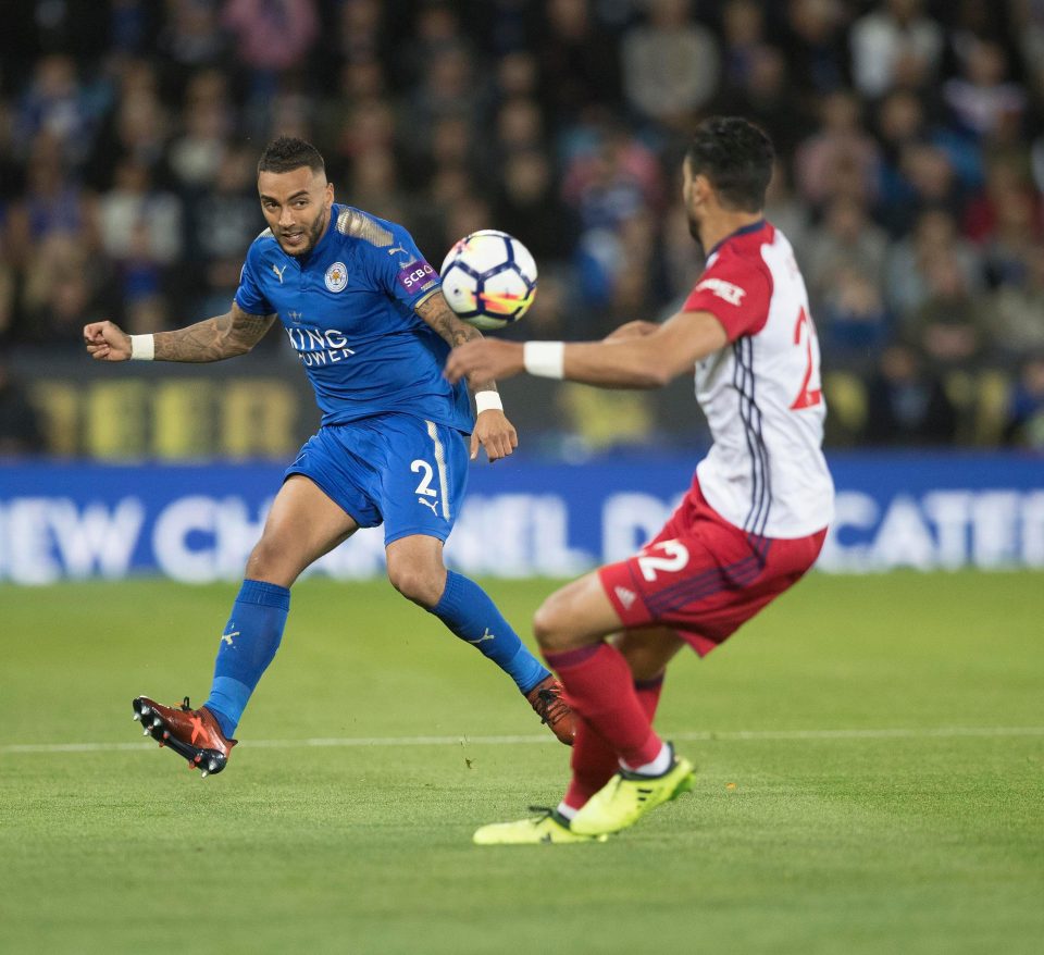  Leicester defender Danny Simpson in action against West Brom during the first half