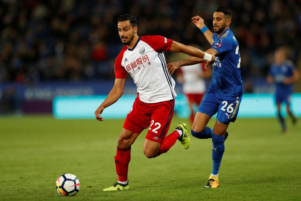  Baggies star Nacer Chadli spurned a great chance against Leicester in the opening period