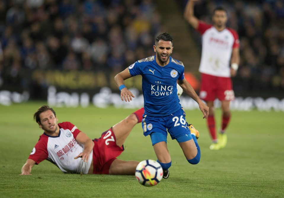  Riyad Mahrez had an uninspiring opening 45 minutes at the King Power Stadium