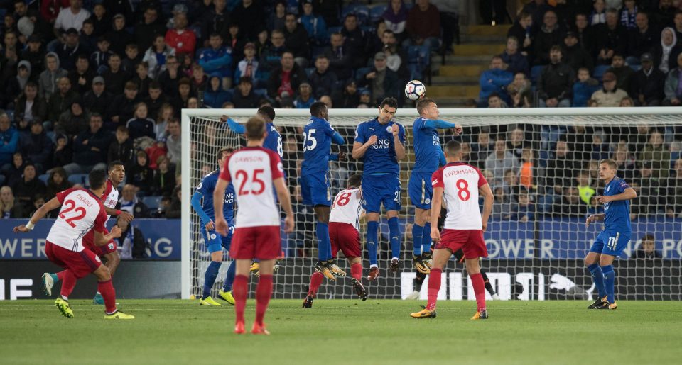  Nacer Chadli scored a sensational free-kick in the second half that left Kasper Schmeichel stranded