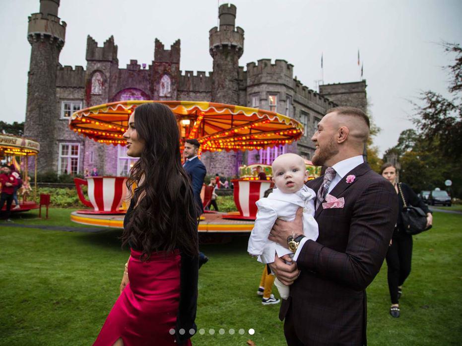  Conor McGregor Jr was baptised at Luttrellstown Castle in Dublin on Sunday