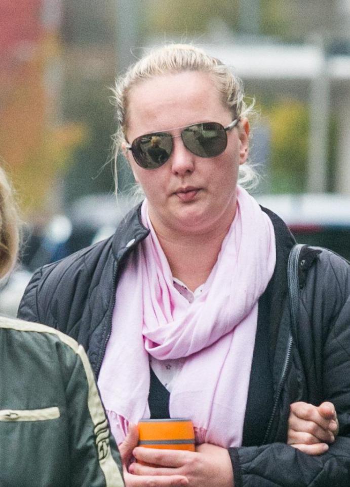  Monika Fourie, 34, arriving at Plymouth Crown Court today, is accused of dousing her estranged husband's mistress with boiling water