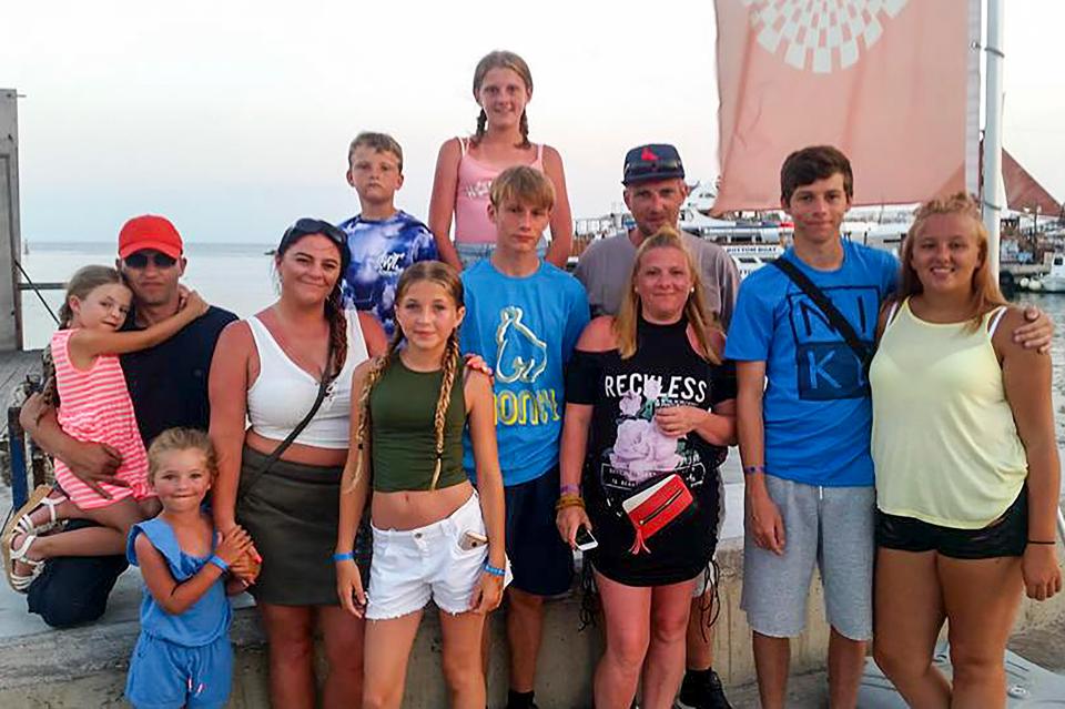  The party of 12 friends and family were on their way back from a holiday to Paphos in Cyprus in July