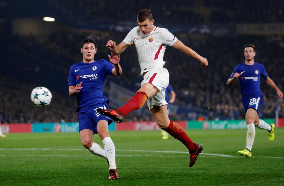  Edin Dzeko scored arguably the goal of the tournament to level for Roma