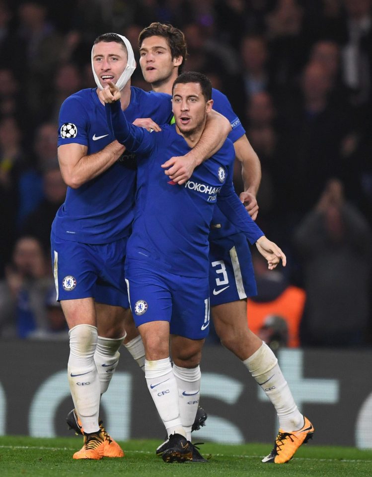  Eden Hazard was Chelsea's saviour as he scored twice in a 3-3 draw with Roma