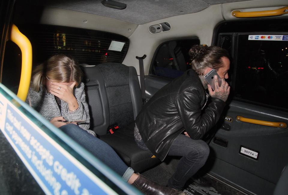  The pair were seen getting into to a cab together