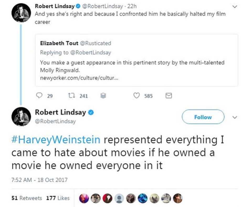 Lindsay reveals the descent of his film career in a series of blunt tweets