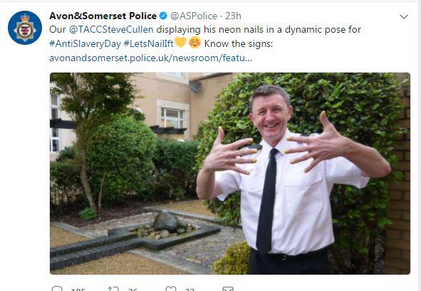  Mr Walker slammed Avon and Somerset Police for their social media stunt which came as figures revealed violent crime rates had risen by 19 per cent