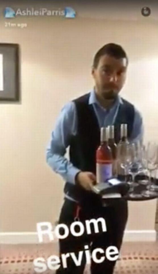  A mate filmed a man coming to the room with wine