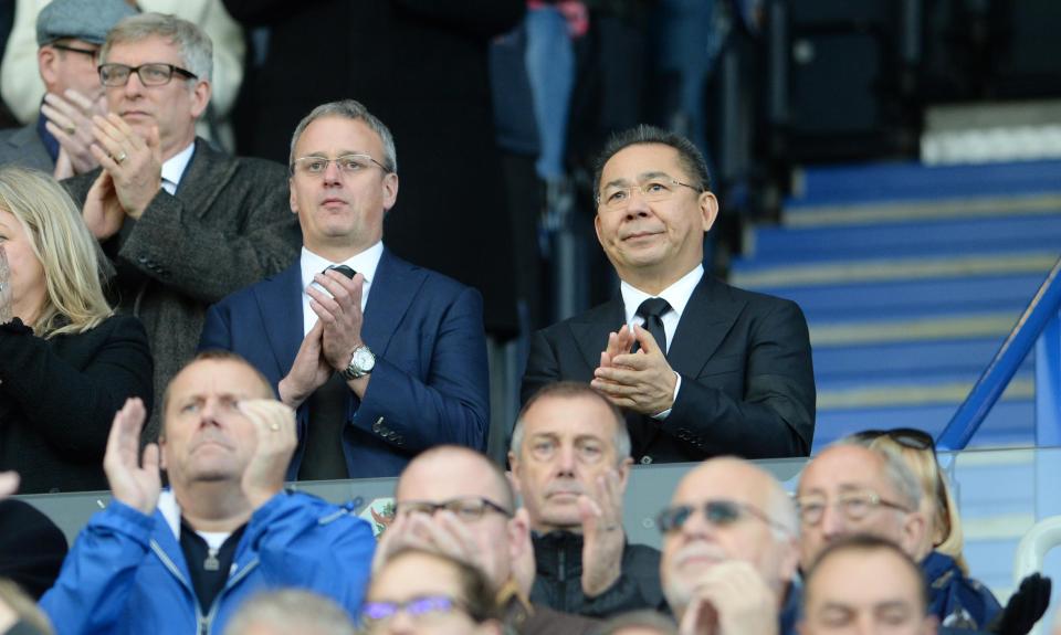  Leicester director of football Jon Rudkin (left), with Foxes owner Vichai Srivaddhanaprabha, played a huge part in Craig Shakespeare's sacking