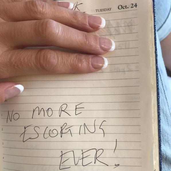  Samantha made the announcement in an Instagram post - with this snapshot from her diary