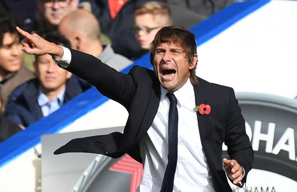  Antonio Conte watched as his Chelsea team lost the lead then fought back late on to beat Watford