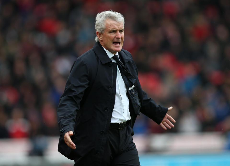  Stoke boss Mark Hughes appears to be next in line for the sack