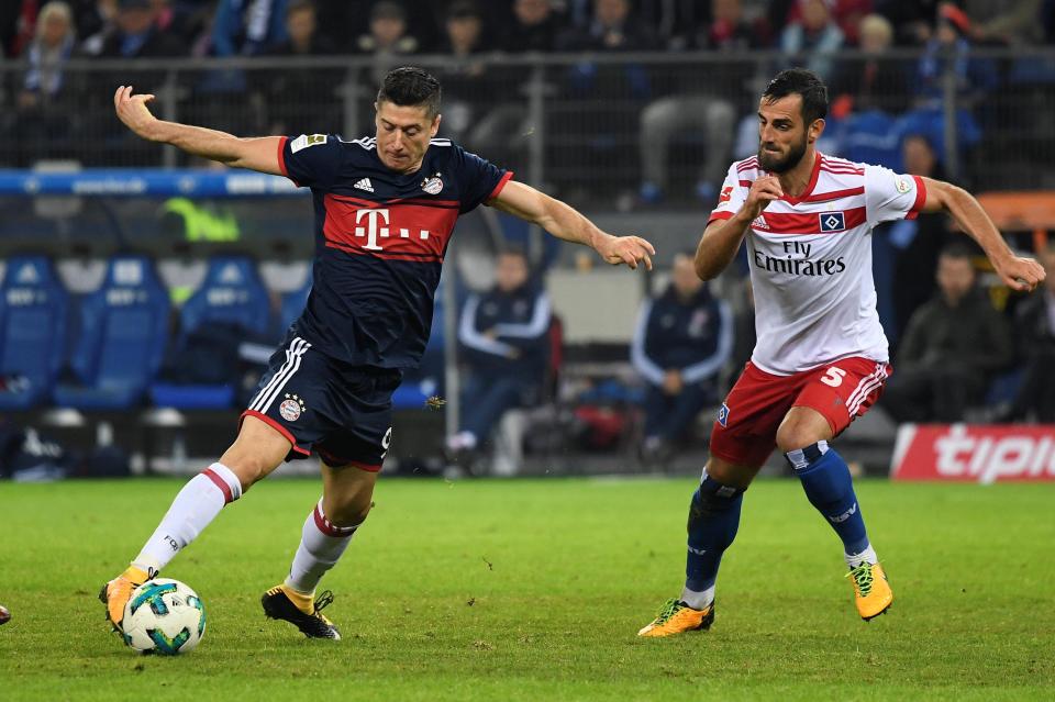  Robert Lewandowski, left, was critical of Bayern Munich's summer spending