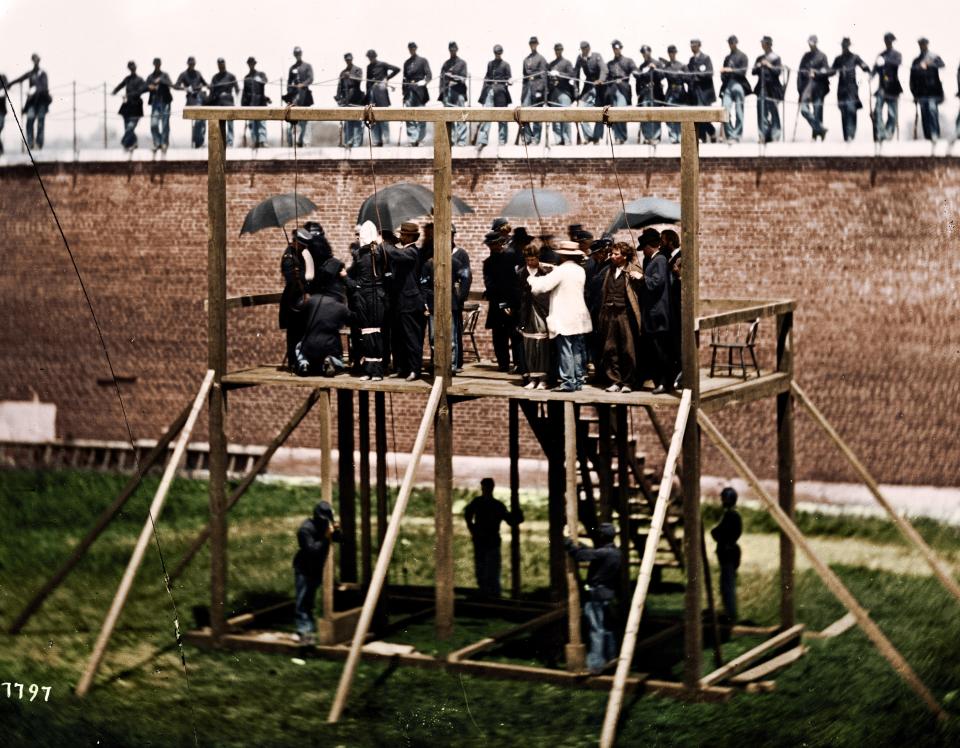  The conspirators being taken to the scaffold on July 7 in 1865