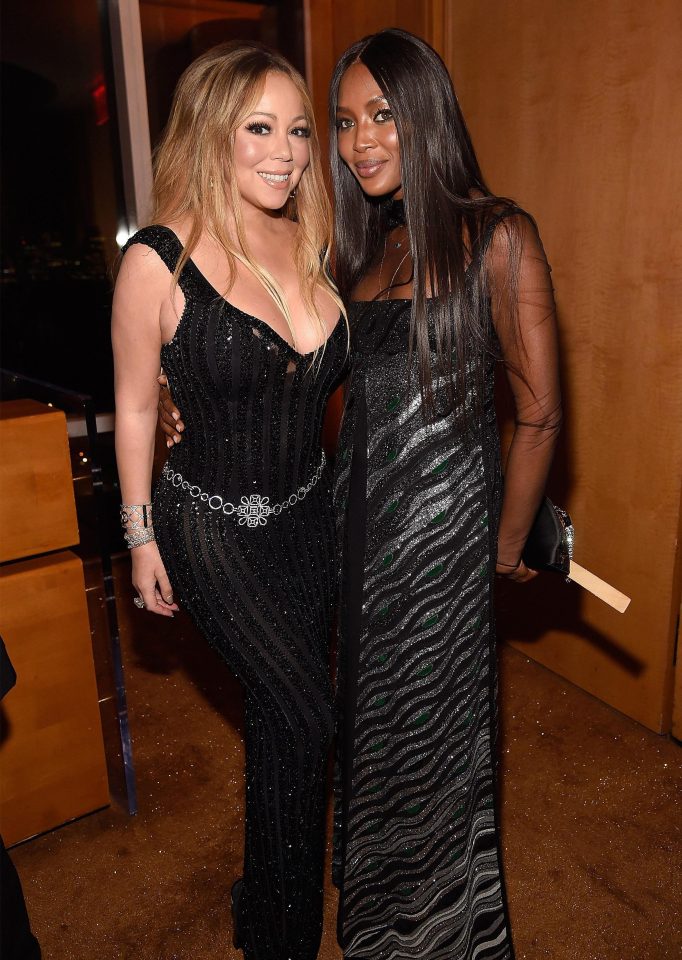  Mariah Carey wears £7.6million ring gifted to her by her billionaire ex while posing with Naomi Campbell