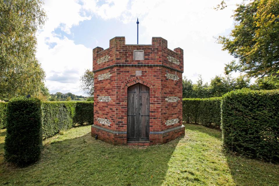  The tower was built in traditonal Dorset style using locally-mined flint