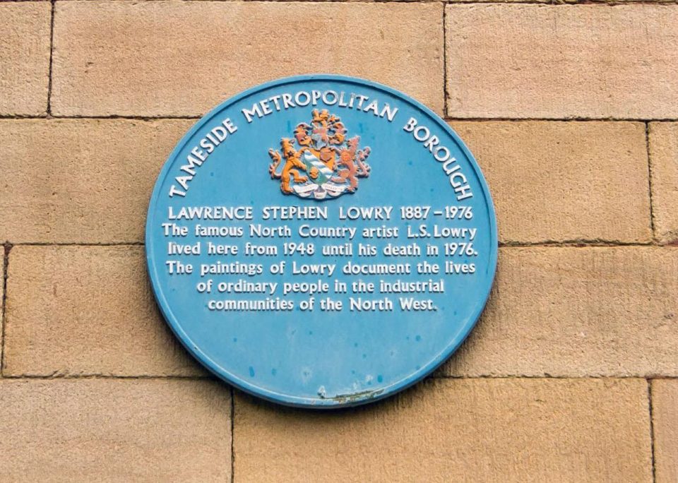 The blue plaque links the house to the works of the great artist