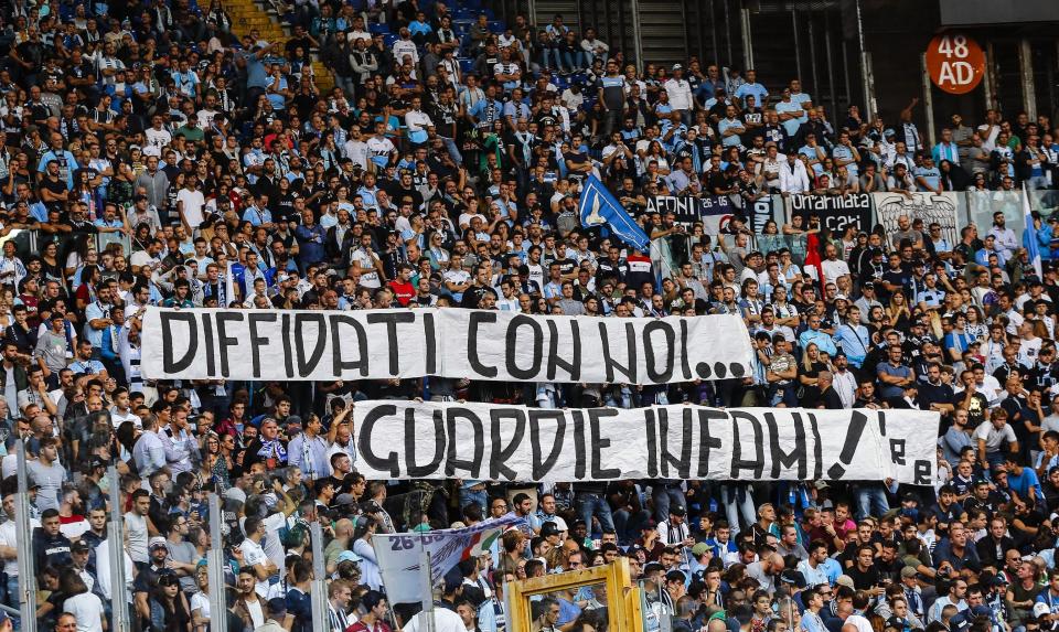  Lazio fans unfurled a banner in 1998 that read: “Auschwitz Is Your Country; the Ovens Are Your Homes.”