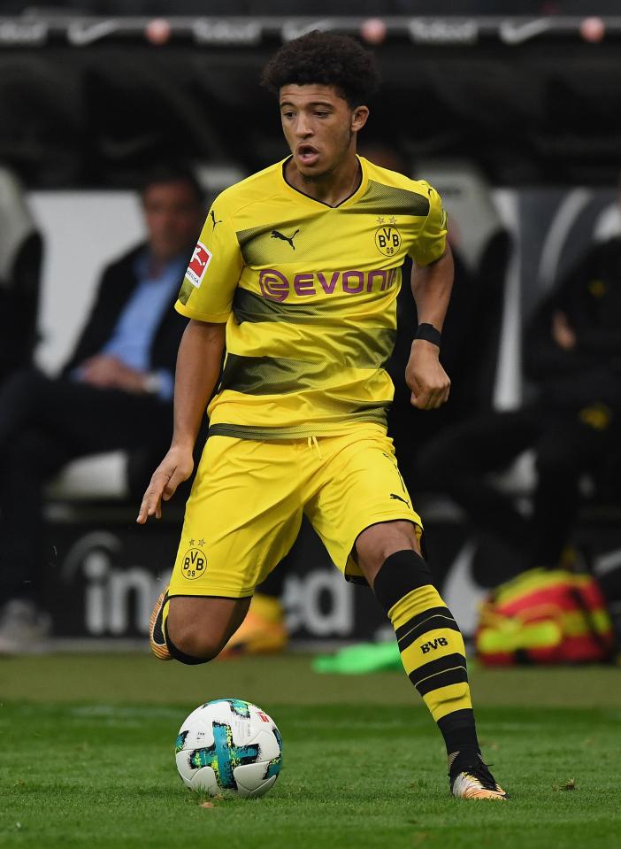  Sancho in action during his Bundesliga debut