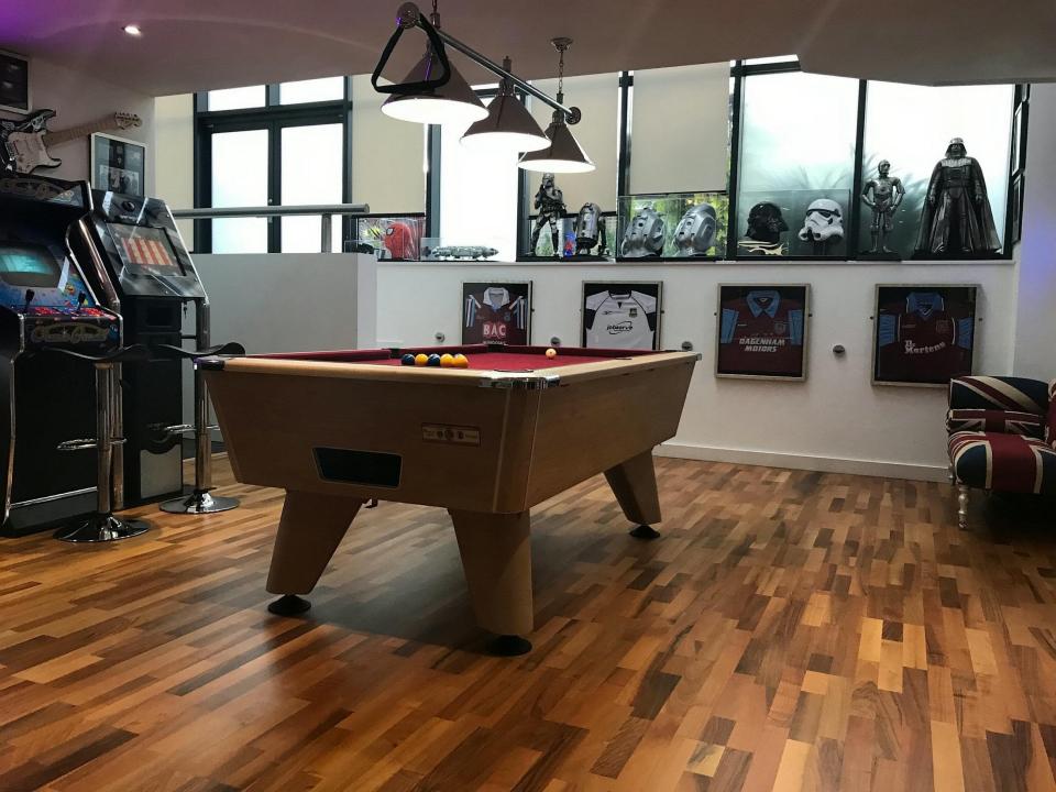  Peter Goldby's games room doubles up as a place to house his memorabilia