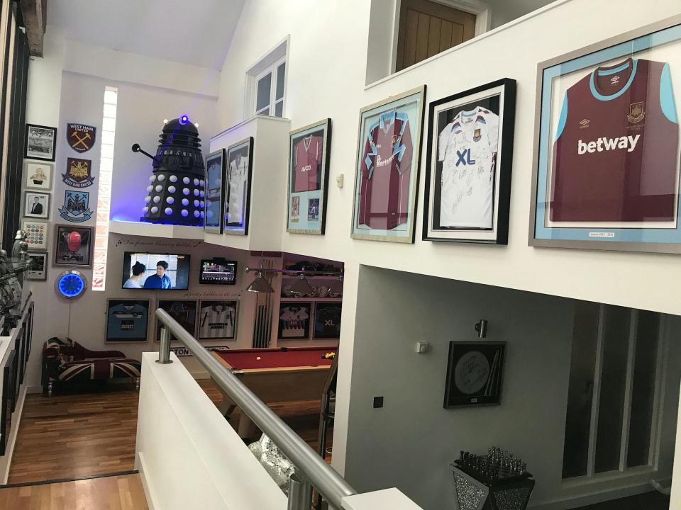  For the love of the game: footie-mad Peter Goldby has dedicated his home to his beloved West Ham Utd