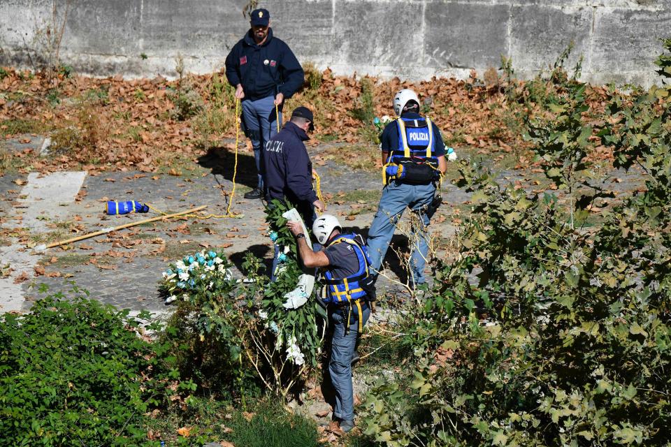  Wreath laid out at synagogue by Lazio fans was later recovered in river