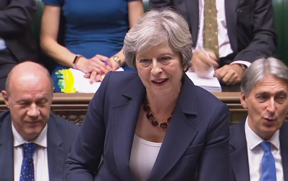  Theresa May defended Universal Credit whilst facing Jeremy Corbyn at PMQs