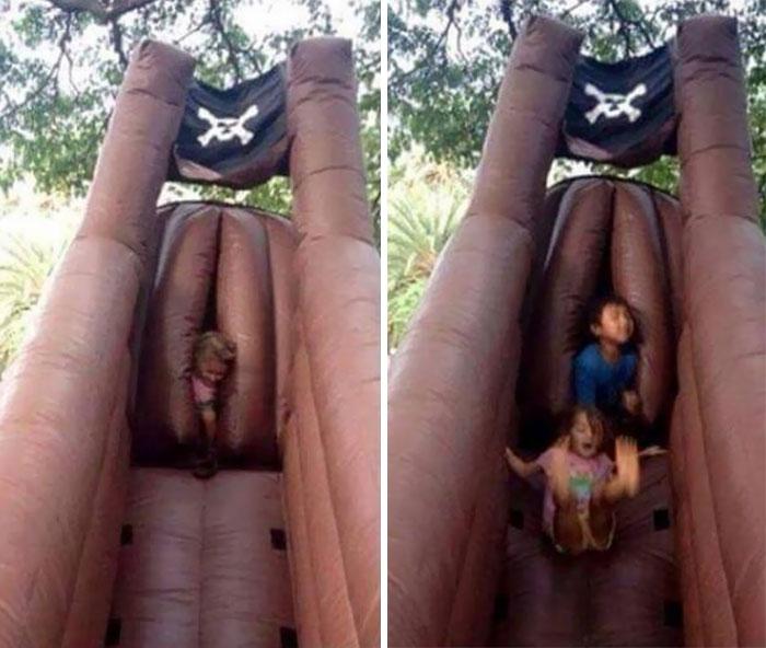 This slide didn’t look very appropriate for children!