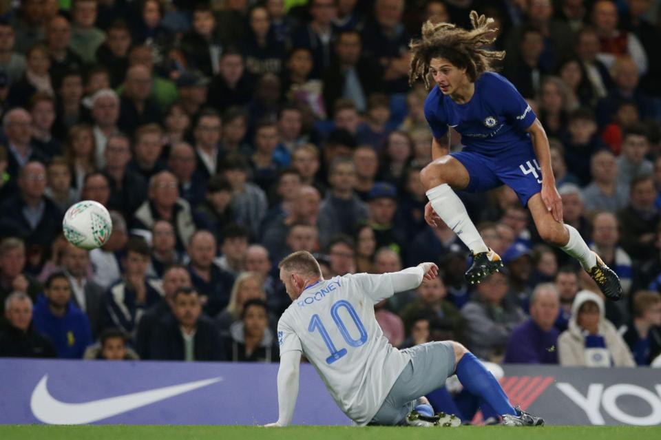  Ethan Ampadu, 17, started for the West London side against the Toffees for his second appearance of the season