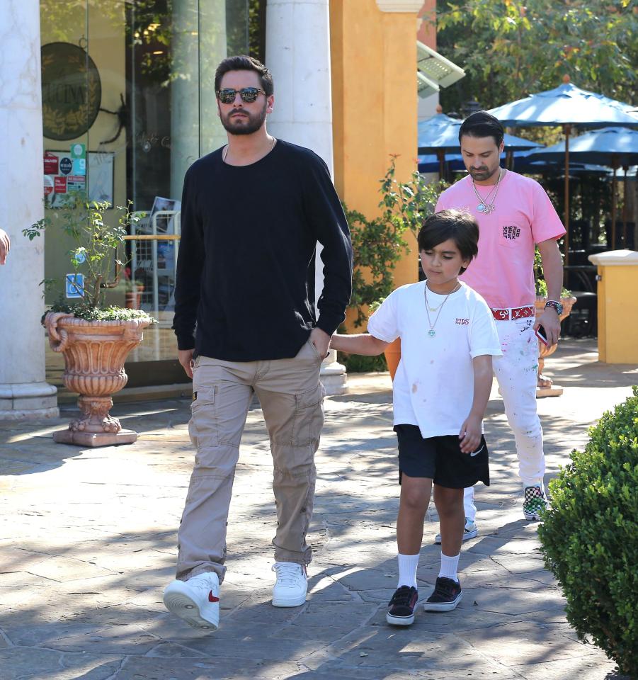  Scott Disick was seen out and about with Mason in LA today